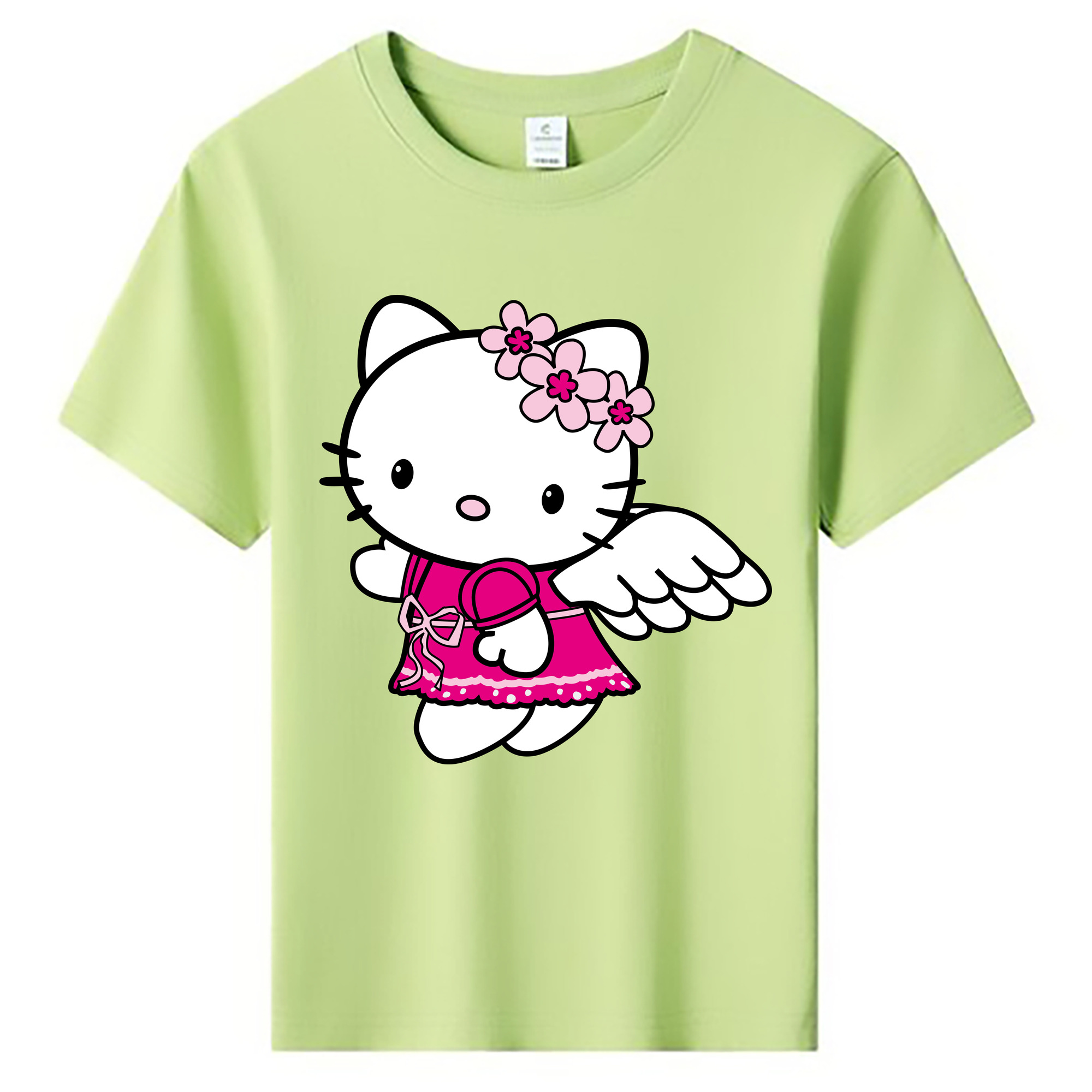（画像用） Hello Kitty ハローキティ 綿100％キッズTシャツ（フロントプリント）